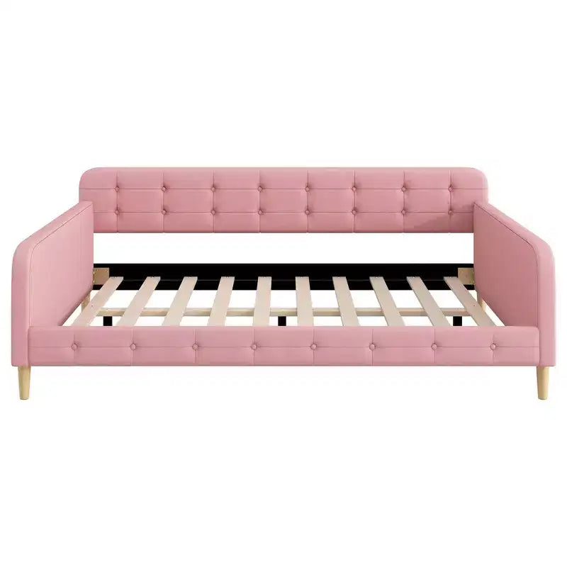Letto a giorno matrimoniale moderno imbottito in lino Luxystar