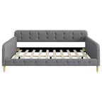 Letto a giorno matrimoniale moderno imbottito in lino Luxystar