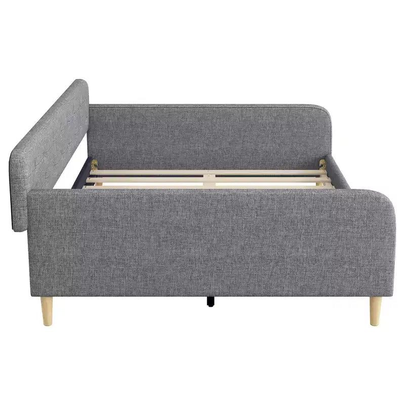 Letto a giorno matrimoniale moderno imbottito in lino Luxystar