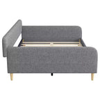 Letto a giorno matrimoniale moderno imbottito in lino Luxystar