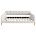 Letto a giorno matrimoniale moderno imbottito in lino Luxystar