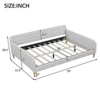 Divano letto imbottito in lino Luxystar Modern Full Size