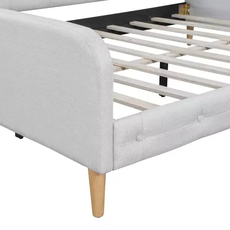 Divano letto imbottito in lino Luxystar Modern Full Size