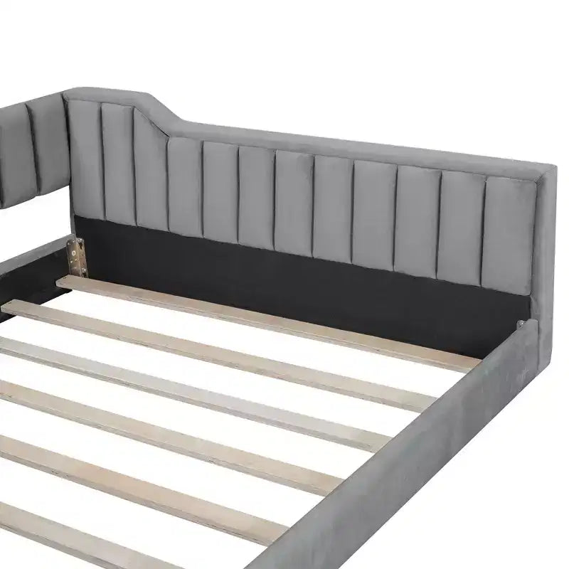 Daybed moderno Luxystar in velluto con tasche laterali