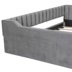 Daybed moderno Luxystar in velluto con tasche laterali