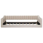 Daybed moderno Luxystar in velluto con tasche laterali
