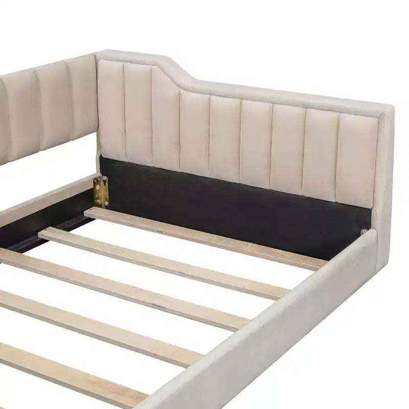Daybed moderno Luxystar in velluto con tasche laterali