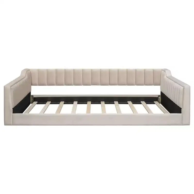 Daybed moderno Luxystar in velluto con tasche laterali