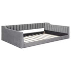 Daybed moderno Luxystar in velluto con tasche laterali