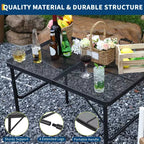 COZONY Tavolo Pieghevole per Griglia 90x60cm, Tavolo da Campeggio Portatile Regolabile in Altezza con Piano in Rete per Barbecue all'aperto
