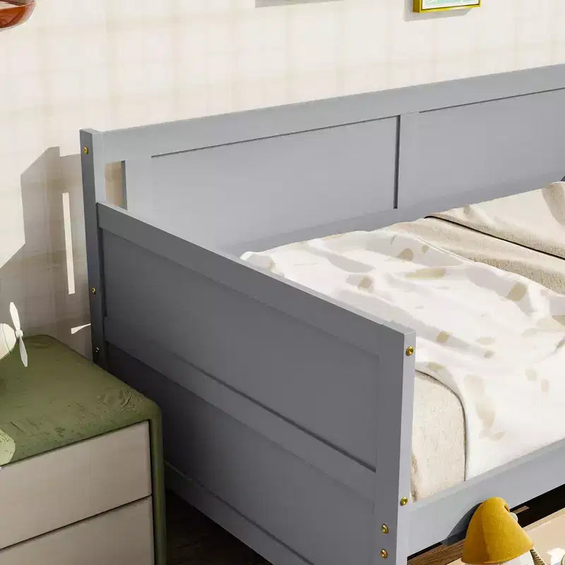 Divano Letto Singolo con Due Cassetti Contenitore, Letto a Piattaforma in Legno con Contenitore per Camera da Letto