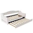 Bellemave Divano Letto Imbottito Accogliente con Luci d'Ambiente a LED e Letto Estraibile, Struttura Letto Salvaspazio per Camere da Letto e Soggiorni.