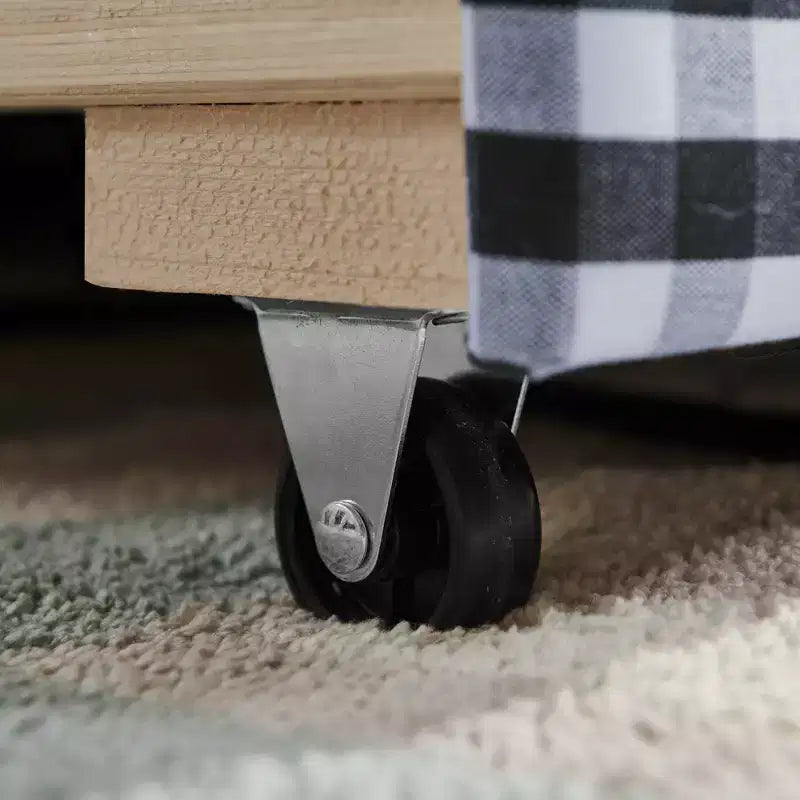 Bellemave Lettino a Giorno Gingham Full Size con Porta USB e Letto Estraibile, Struttura Letto a Onde per Camera da Letto e Soggiorno.