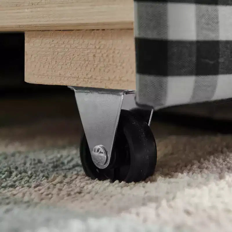 Bellemave Lettino a Giorno Gingham Full Size con Porta USB e Letto Estraibile, Struttura Letto a Onde per Camera da Letto e Soggiorno.