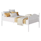 Twin Daybed, Metal Day Bed with Stylish Headboard, Under-Bed Storage Space, Heavy Duty Steel Slats Platform for Living Room, Bedroom and Guest Room