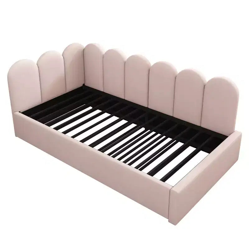 Bellemave Letto a Giorno Singolo in Velluto Imbottito con Letto Estraibile, Struttura Divano Letto Multifunzionale per Camera da Letto e Soggiorno.