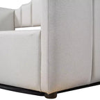 Luxystar Letto a giorno moderno imbottito in lino con contenitore sottostante, piazza e mezza