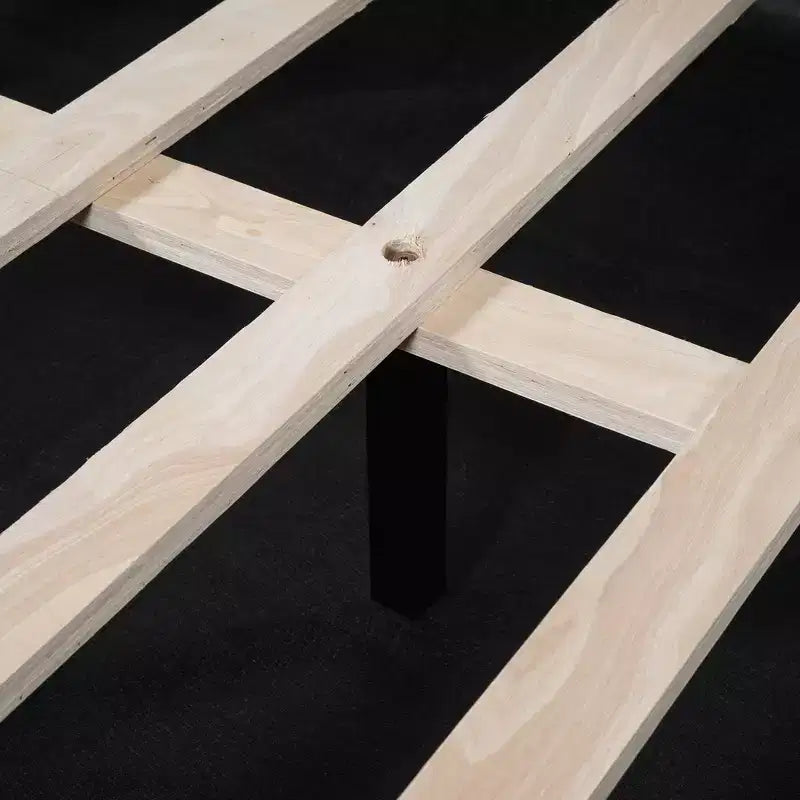 Luxystar Letto a giorno moderno imbottito in lino con contenitore sottostante, piazza e mezza