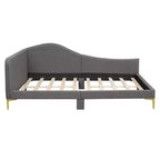 Divano letto moderno Luxystar con testiera rivestita in lino