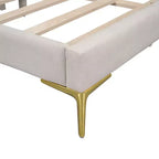 Divano letto moderno Luxystar con testiera rivestita in lino