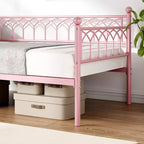 Divano letto con rotelle, Letto singolo estraibile in metallo, Struttura divano letto con letto estraibile per soggiorno, camera degli ospiti