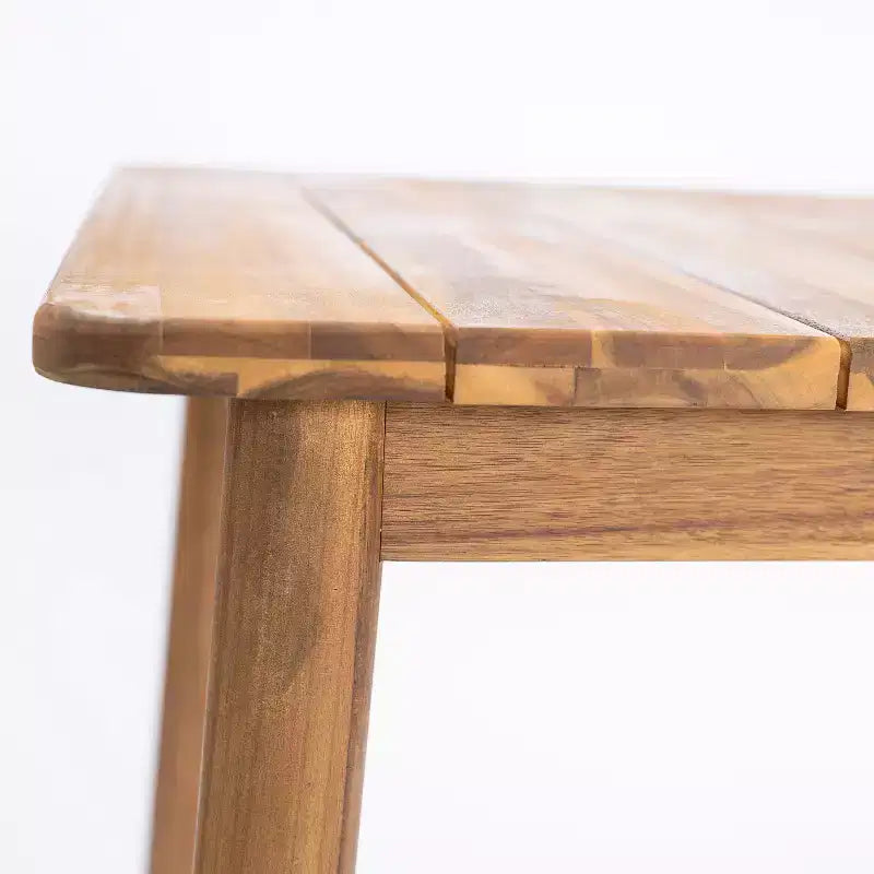 Christopher Knight Home Priya Set da pranzo da esterno 7 pezzi in legno di acacia con tavolo rettangolare a doghe in stile rustico