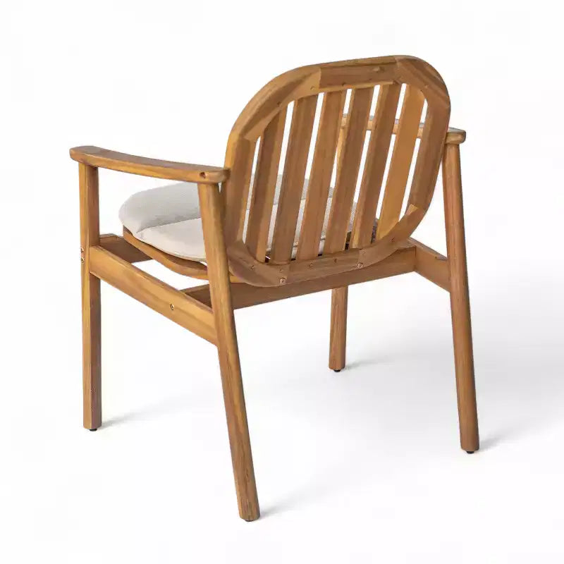 Christopher Knight Home Priya Set da pranzo da esterno 7 pezzi in legno di acacia con tavolo rettangolare a doghe in stile rustico
