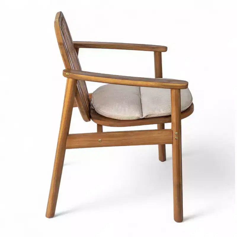 Christopher Knight Home Priya Set da pranzo da esterno 7 pezzi in legno di acacia con tavolo rettangolare a doghe in stile rustico
