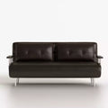 70.86 in. Mid Century Modern Cognac Faux Leather Convertible Sofa Bed with High Density Foam and Hidden Support Legs Gaoyangjiaju