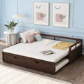 Luxystar Modern Twin to Queen Size Daybed with Trundle