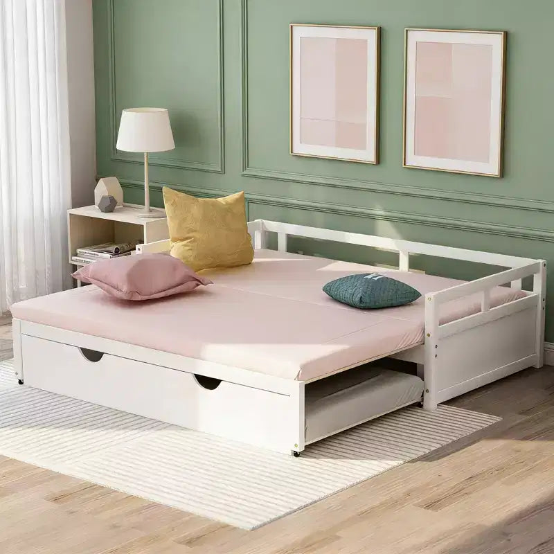 Luxystar Letto a Giorno Moderno da Una Piazza e Mezza a Due Piazze con Letto Estraibile