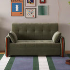 Divano Letto Convertibile In Tessuto Con Contenitore Luck Live 62.9, Divano Letto Con Rivestimento In Legno Massello Per Soggiorni E Appartamenti Di Piccole Dimensioni