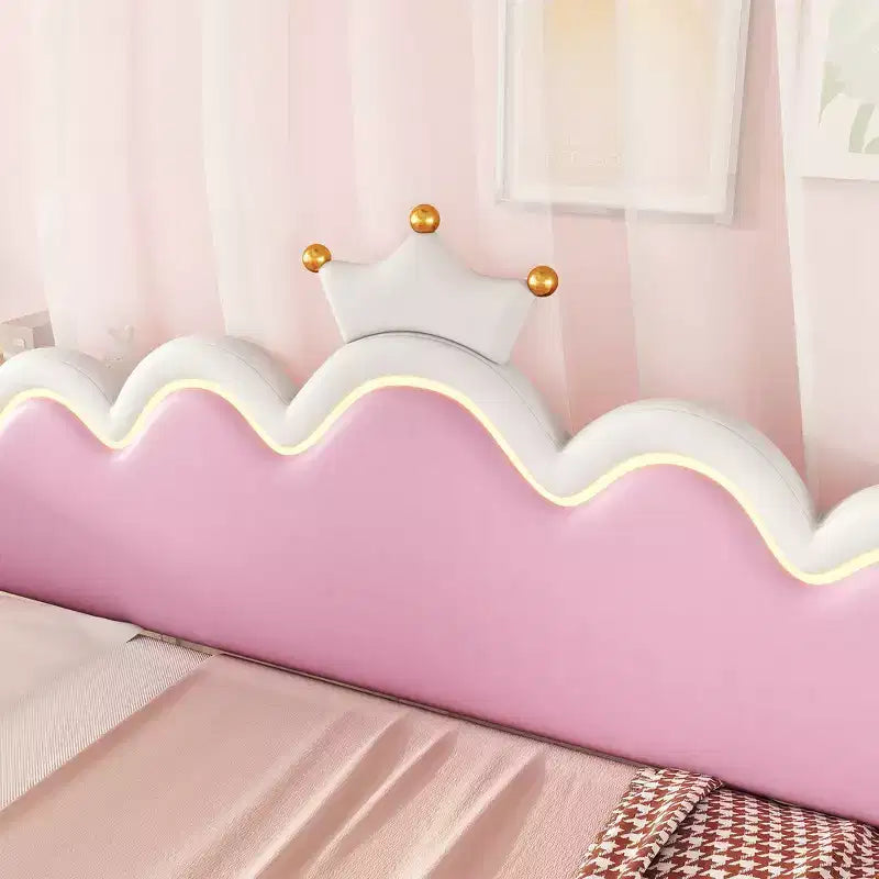 Divano Letto Estensibile Whisen Twin, Divano Letto Moderno Imbottito da Principessa con Testiera a Corona