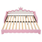 Divano Letto Estensibile Whisen Twin, Divano Letto Moderno Imbottito da Principessa con Testiera a Corona