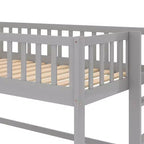 Bellemave Letto a Giorno in Legno con Ripiani, 2 Cassetti e Scrivania Integrata, Letto Multifunzione Salvaspazio Matrimoniale/Singolo, Naturale o Bianco Antico