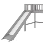 Bellemave Letto a Giorno in Legno con Ripiani, 2 Cassetti e Scrivania Integrata, Letto Multifunzione Salvaspazio Matrimoniale/Singolo, Naturale o Bianco Antico