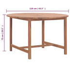 vidaXL Tavolo da Giardino Teak Legno Massello di Teak Resistente