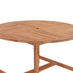 vidaXL Tavolo da Giardino Teak Legno Massello di Teak Resistente