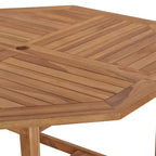 vidaXL Tavolo da Giardino Teak Legno Massello di Teak Resistente