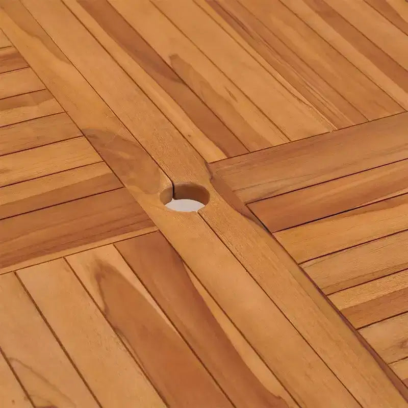 vidaXL Tavolo da Giardino Teak Legno Massello di Teak Resistente