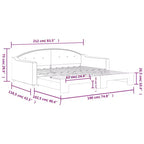 vidaXL Letto a Una Piazza e Mezza Moderno con Letto Estraibile - Soluzione Versatile Multifunzione per Seduta e Riposo