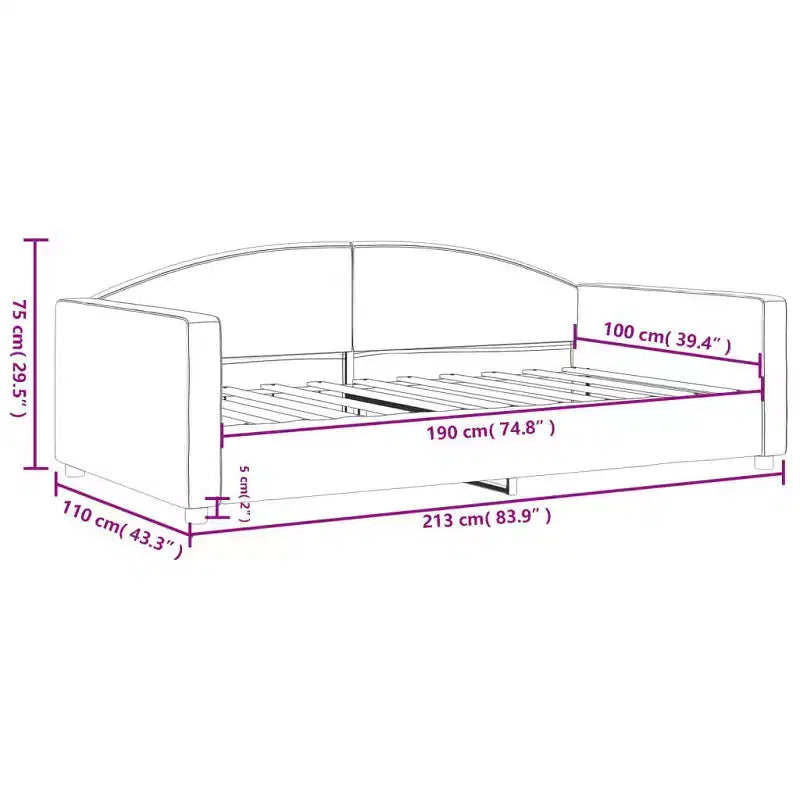 vidaXL Divano letto con letto estraibile