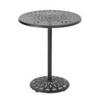Christopher Knight Home Bernard Tavolo da Bar Rotondo Moderno in Alluminio con Design a Filigrana