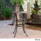 Christopher Knight Home Philippe Tavolo da Bar Tradizionale per Patio in Alluminio Pressofuso
