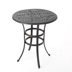 Christopher Knight Home Philippe Tavolo da Bar Tradizionale per Patio in Alluminio Pressofuso