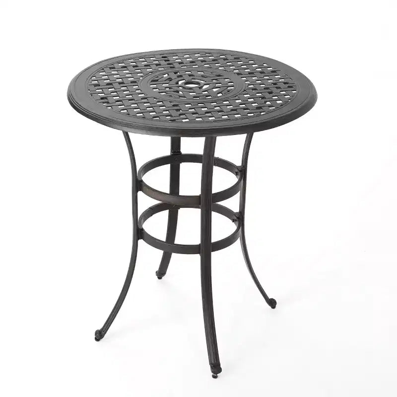 Christopher Knight Home Philippe Tavolo da Bar Tradizionale per Patio in Alluminio Pressofuso