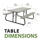 Tavolo da picnic pieghevole Lifetime da 180 cm