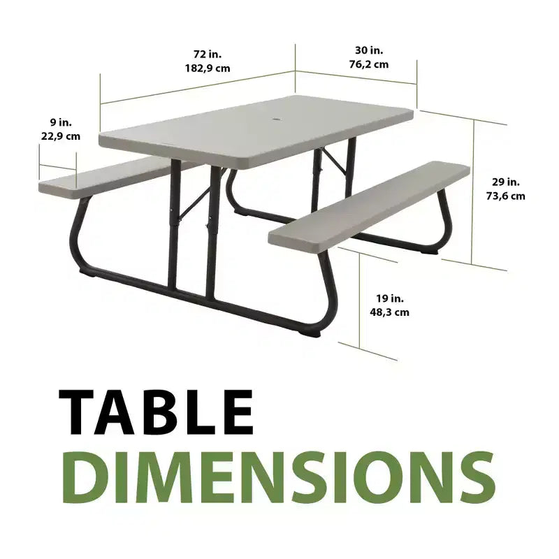 Tavolo da picnic pieghevole Lifetime da 180 cm