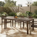 Christopher Knight Home Marc Farmhouse Rectangular Acacia Wood Slatted Patio Dining Table