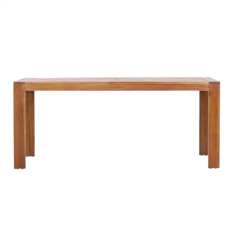 Christopher Knight Home Hildegard Tavolo da pranzo moderno per esterni in legno massello di acacia a doghe
